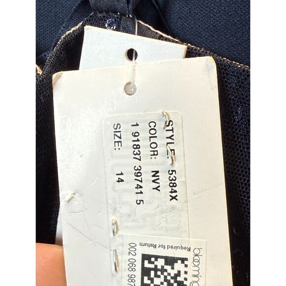 Aqua Women's Size 14 Blue Sequined Corset Mermaid Gown Dress NWT - Picture 9 of 10